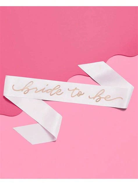 Bridal Shower Sash And Bachelorette Party Headband White And Rose Gold Bachelorette Party