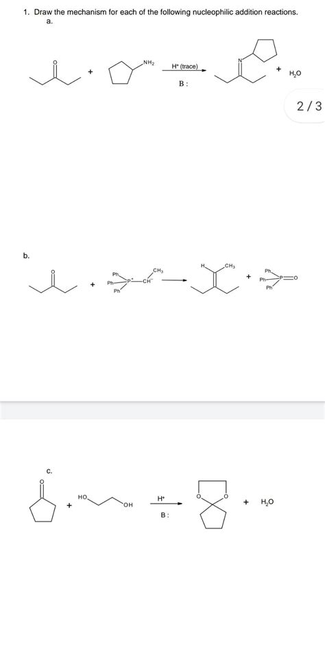 Solved 1. Draw the mechanism for each of the following | Chegg.com 