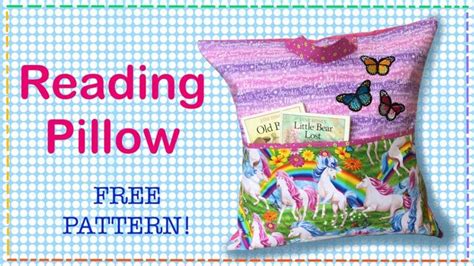 How To Sew A Reading Pillow Book Pillow FREE PATTERN Full