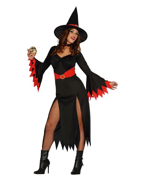 Hexen Kostüm Sexy Witch schwarz rot Damenkostüme für Fasching