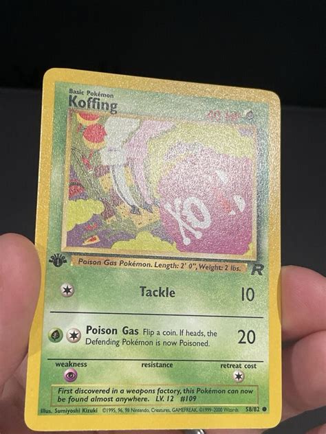 Pok Mon Card St Edition Koffing Team Rocket Wotc Vintage Nm