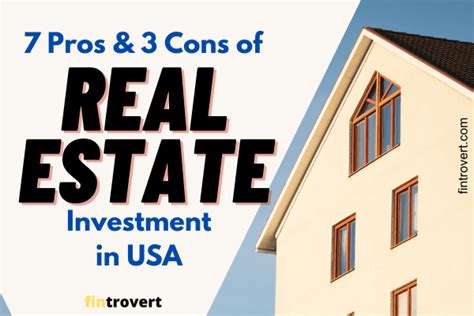 7 Pros And 3 Cons Of Real Estate Investment In Usa Solid Than Pet