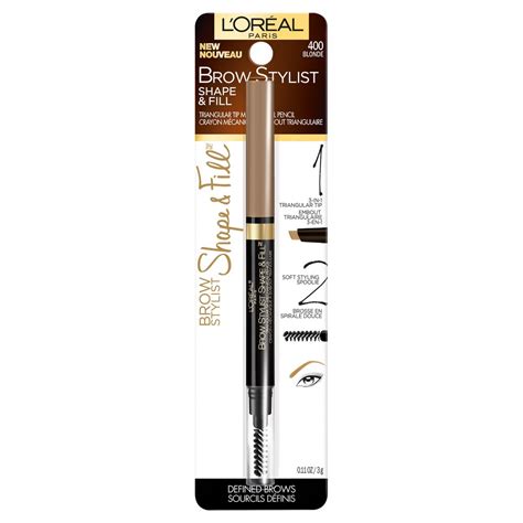 L Or Al Paris Brow Stylist Shape Fill Eyebrow Pencil Blonde Oz Brow Stylist