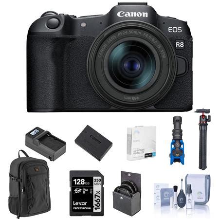 Canon EOS R8 Camera w/RF 24-50mm f/4.5-6.3 IS STM Lens, Bundle w ...