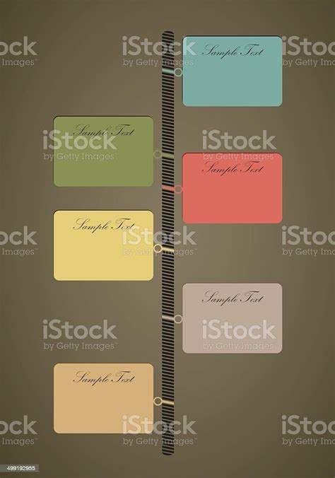 Vintage Timeline Design Template Vector Illustration Stock Illustration