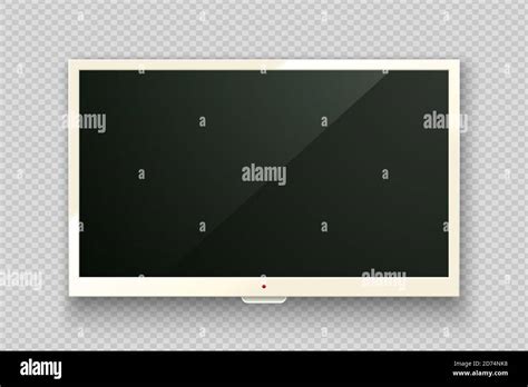 Vektor Realistische Wei E Tv Led Bildschirm Auf Transparentem