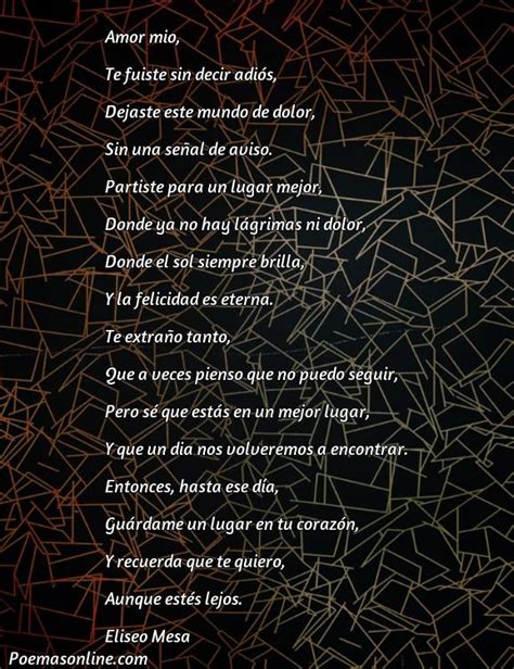 Cinco Poemas Para Un Ser Querido Que Ya No Esta Poemas Online