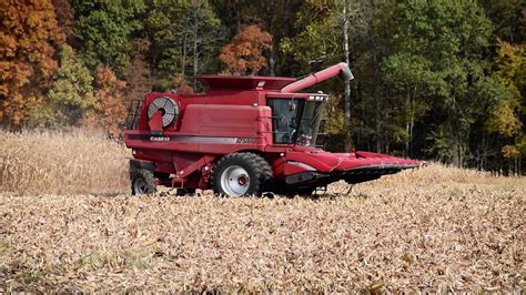 Corn Harvesting Case IH Axial Flow 2577 Combine Fulton County