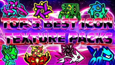 TOP 5 BEST EPIC ICON TEXTURE PACKS FOR GEOMETRY DASH 2.11 [#24 ...