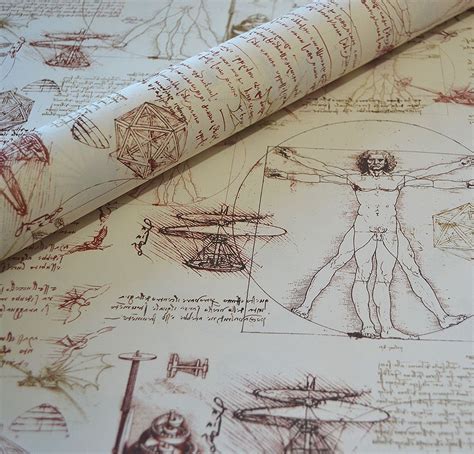 Leonardo Da Vinci Italian Wrapping Paper