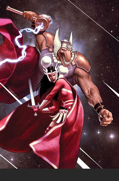 Lady Sif And Beta Ray Bill By Jeff Dekal Marvel Now Lady Sif Marvel