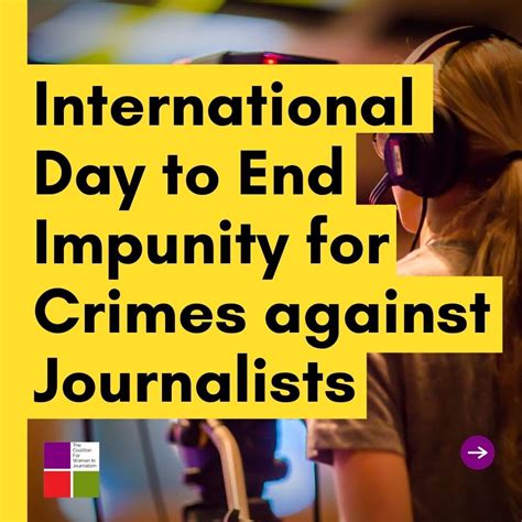 Statement On The International Day To End Impunity For Crimes Against Journalists Cfwij