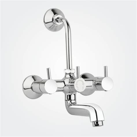 Three Handle Silver Brass In Wall Mixer For Bathroom Fitting At Rs