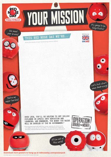 Red Nose Day Event Poster Free Primary Ks1 And Ks2 Teaching Resource