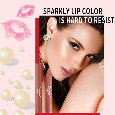 iGuzvaw Juego de colores de lápiz labial mate lápiz labial giratorio de color nude para