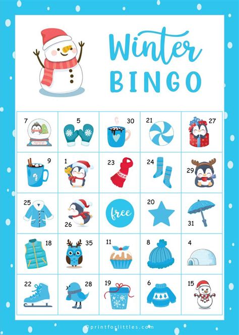 Winter Bingo Cards Free Printable Get Ready To Yell Bingo Printable