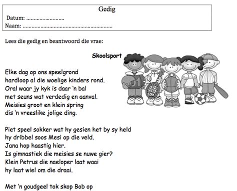 Gedig Met Vrae En Notas For On Teacha