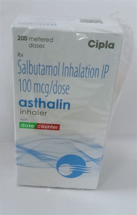 Asthalin Inhaler Salbutamol Inhaler IP 100 Mcg Dose Cipla Ltd Non