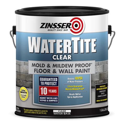 Zinsser 1 gal. WaterTite Mold and Mildew-Proof Clear Water Based ...