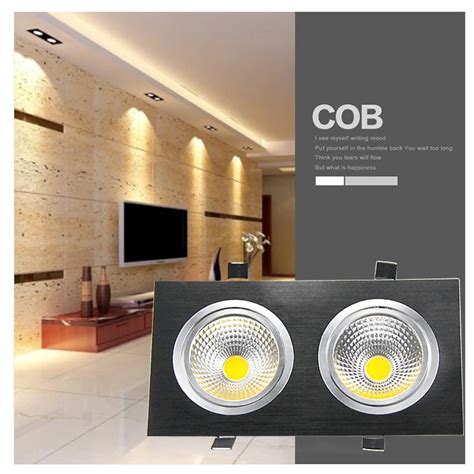 Pcs Lot W Recessed Double Head Cob Led Downlight Led Spot Light Led