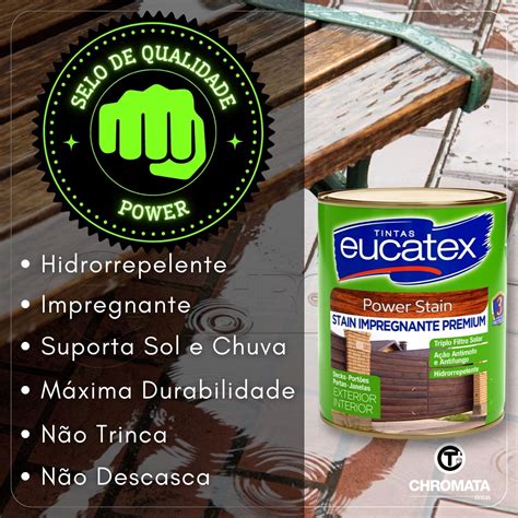 Eucatex Stain Power Impregnante Acetinado Natural E Cores Ml