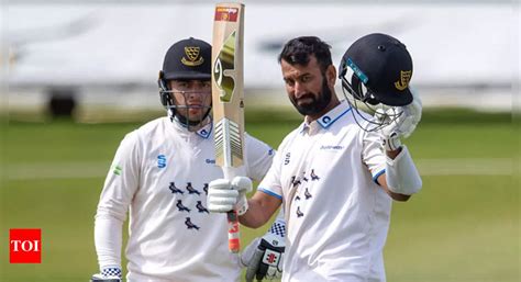 Cheteshwar Pujara Hits Double Ton In Second Innings On Sussex Debut