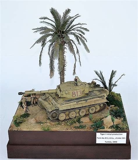 Tiger I Tunisia 1943 — Каропка ру — стендовые модели военная миниатюра Afrika Corps North