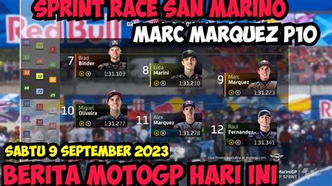 SENGITDRAMA SPRINT RACE SAN MARINOMOTOGP SAN MARINO 2023 YouTube