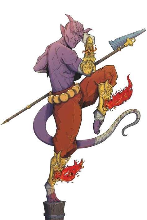 Tiefling Monk Art Oc Rdnd