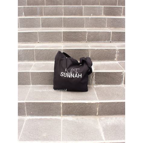 Jual Back To Sunnah Lana Bag Totebag Katun Drill Twill Totebag