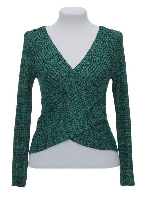 Shoulder Blusa Verde Mesclada Tricot Troc