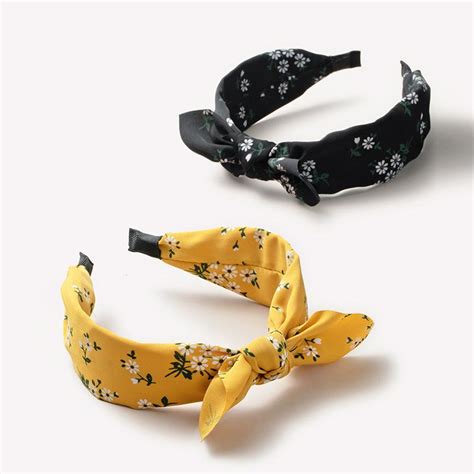 Buy Wide Brimmed Fabric Knotted Headband Korean Simple Bow Variety