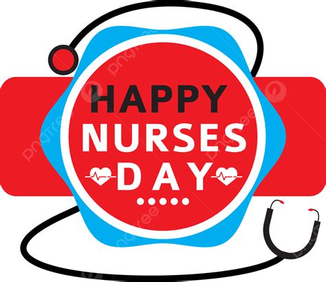 รูปhappy Nurses Day Typography Wishing Design With Spethoscope Png