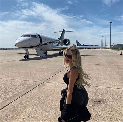 Corinna Kopf Posing With Private Jet Private Jet Luxury Lifestyle