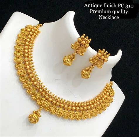 tola gold set light weight gold necklace set gold set