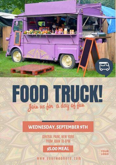 Food Truck Templates To Create Menus Flyers And Posters