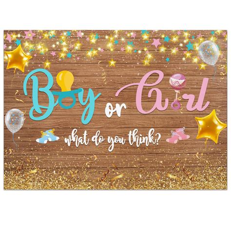 Cocomong Boy Or Girl Gender Reveal Backdrop X Ft Baby Reveal Balloon