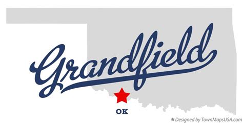 Map of Grandfield, OK, Oklahoma