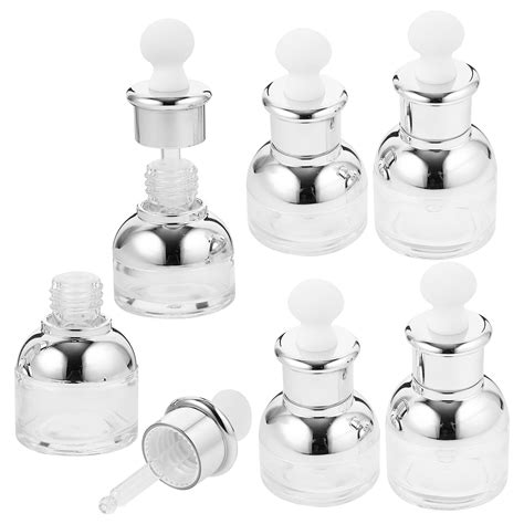 Refillable Perfume Bottle 6 Pcs Small Sample Empty Essential Oil Glass Containers For Liquids