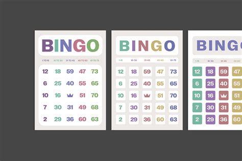 Pastel Bingo Card Templates BrandPacks