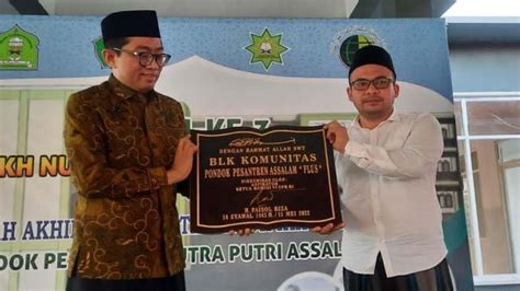 Resmikan Blk Komunitas Pesantren Faisol Reza Ingin Para Santri Mandiri