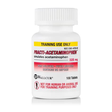 Practi Acetaminophen 325mg Oral Bulk 100Tabs 1024995 Wallcur