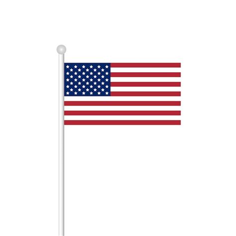 Premium Vector | American flag on white background - vector illustration