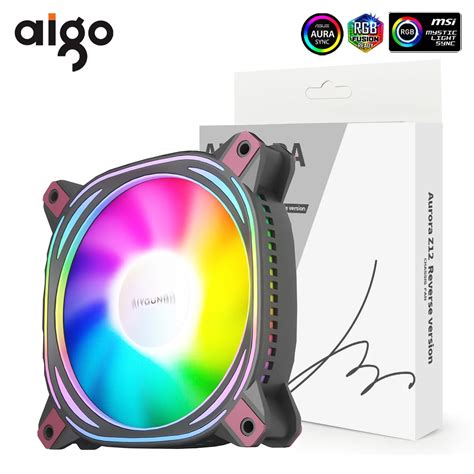 Aigo Z12 Computer Case Fan Reverse Ventoinha PC 120mm Rgb Fan Cooler