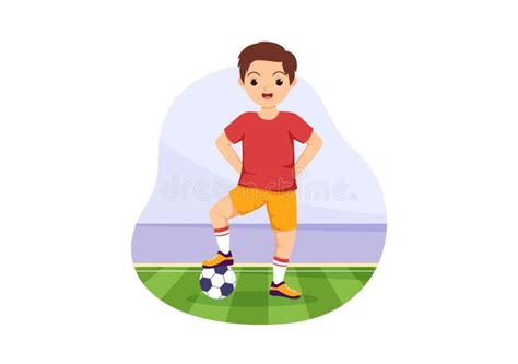 Futsal, Soccer or Football Sport Illustration with Kids Players ...