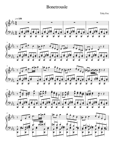 Bonetrousle Undertale Sheet Music For Piano Solo