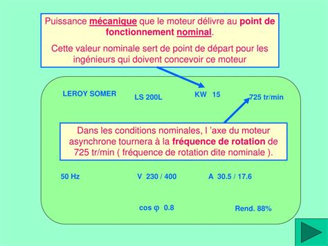 Ppt Lecture De La Plaque Signal Tique D Un Moteur Asynchrone