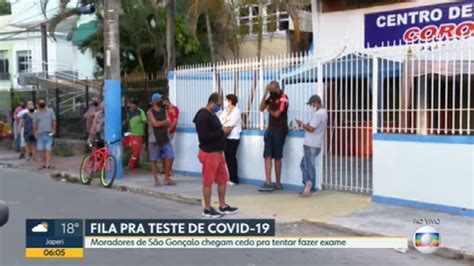 Pacientes Enfrentam Fila Em São Gonçalo Para Fazer O Teste Da Covid 19