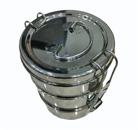 Stainless Steel Capsule Food Carrier No Of Containers 3 1000 ML At