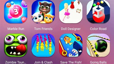 Marble Run My Talking Tom Friends Going Balls Save The Fish Zombie